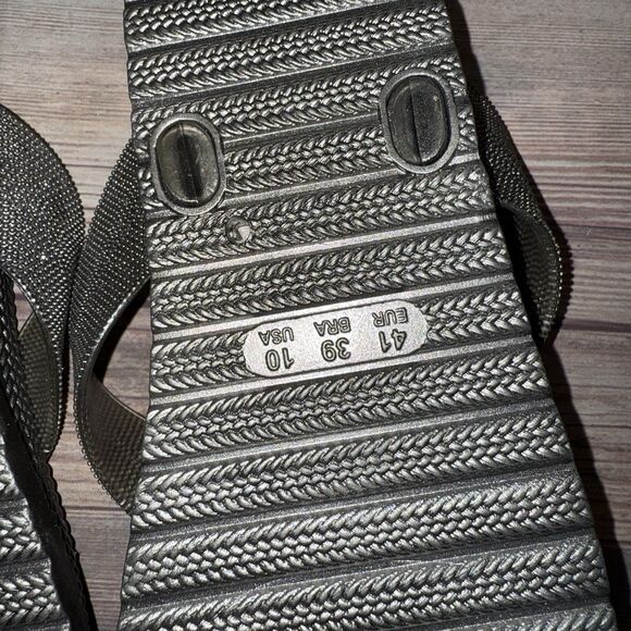 New Capelli New York Silver Grey Flip Flops Thong Sandals Women's Size 10 - Picture 3 of 3